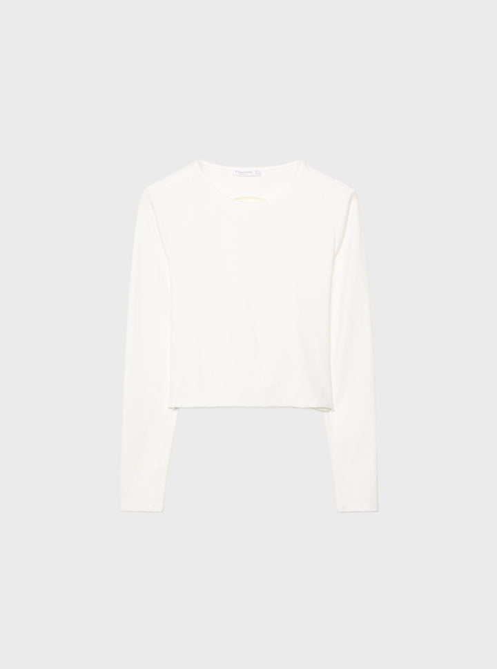 Moudda STRADIVARIUS - T-Shirt Cropped Manches longues Dos Nu - Tunisie 2
