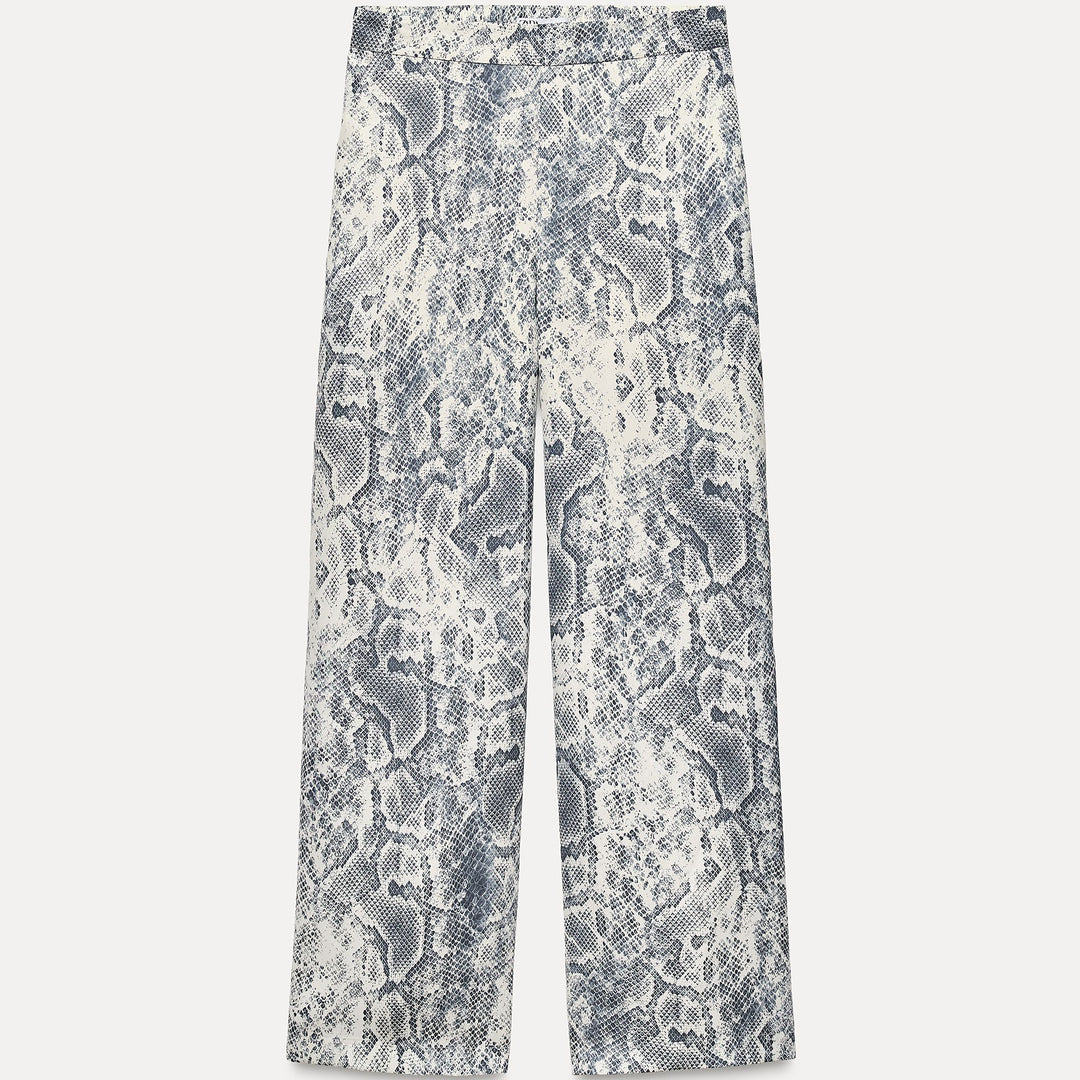 Moudda ZARA - Pantalon jambe large élastique imprimé animalier coordonné - Tunisie 2