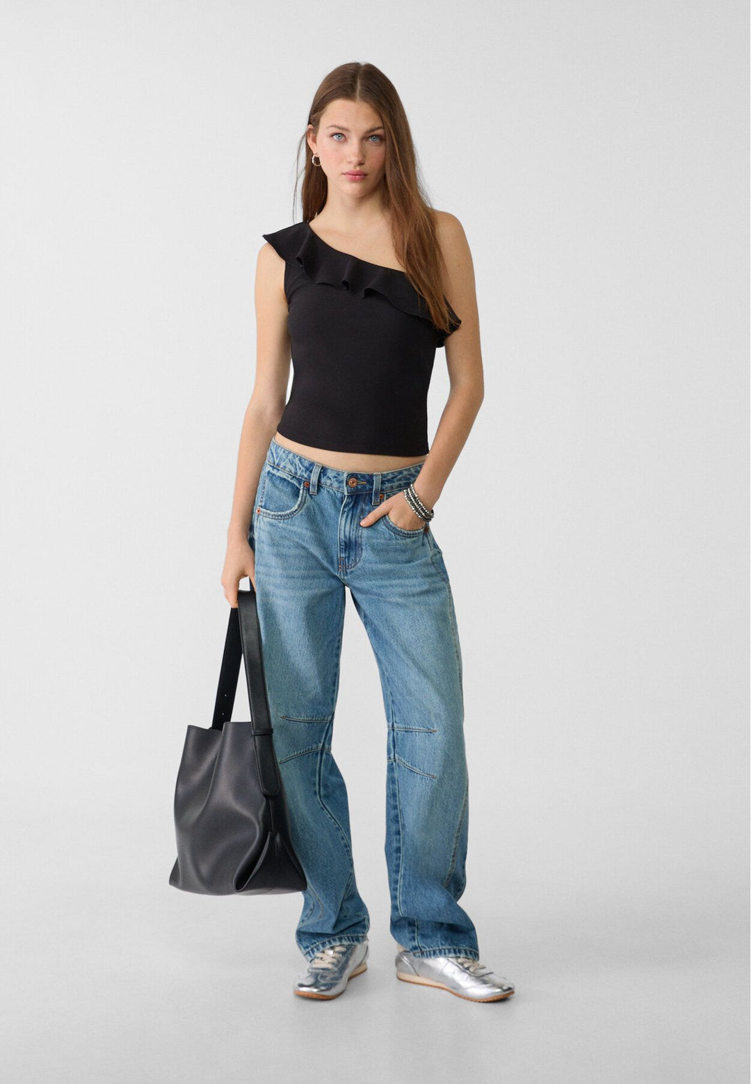 Moudda STRADIVARIUS - T-Shirt Asymétrique à Volant - Tunisie 3