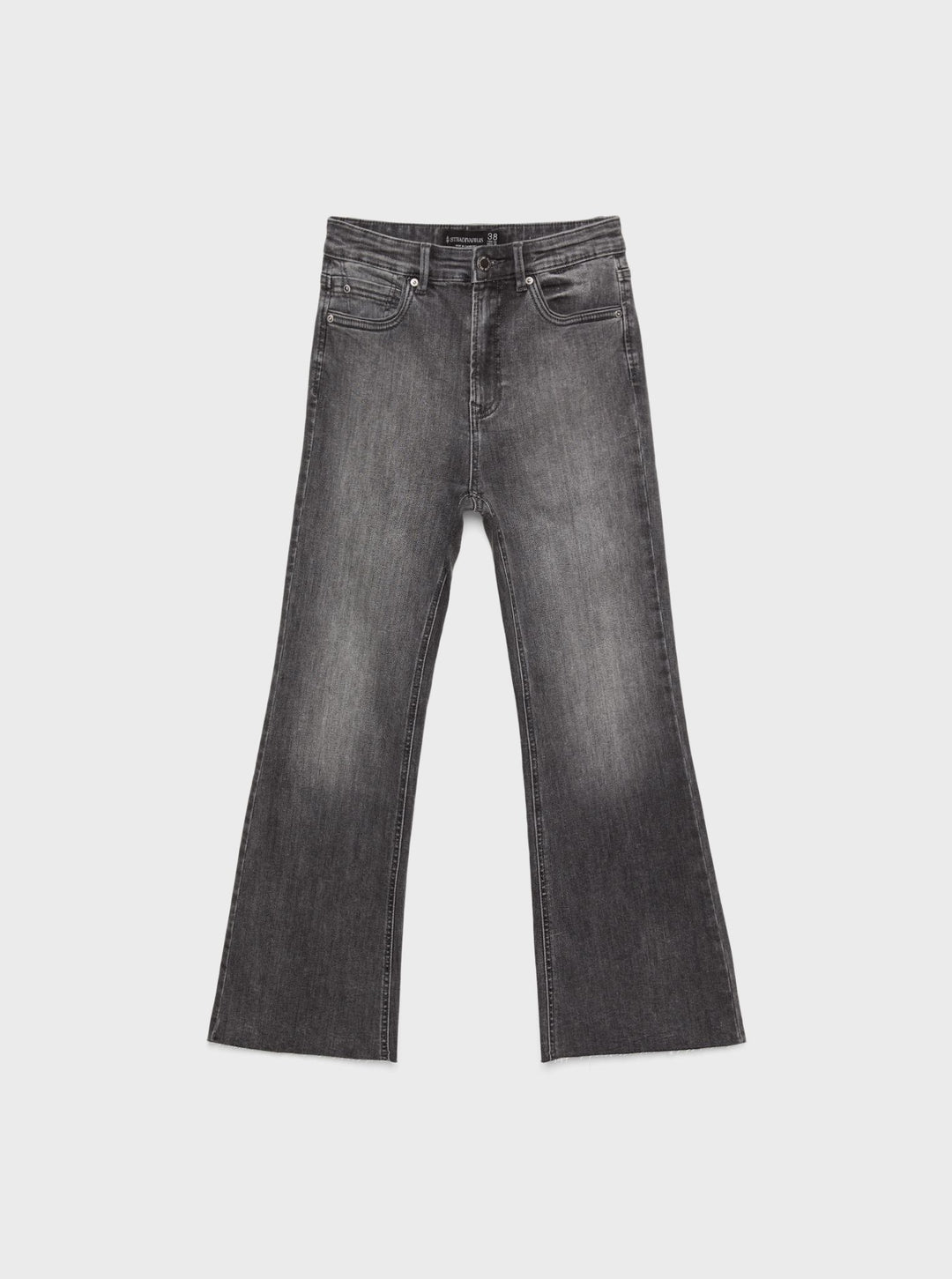 Moudda STRADIVARIUS - Jean Crop Flare Denim Noir Lavé 20% Bio - Tunisie 3