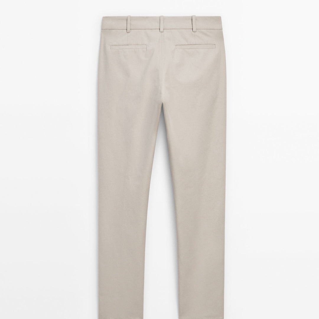 Moudda Massimo Dutti - Pantalon coton/lin détail poche coupe slim - Tunisie 5