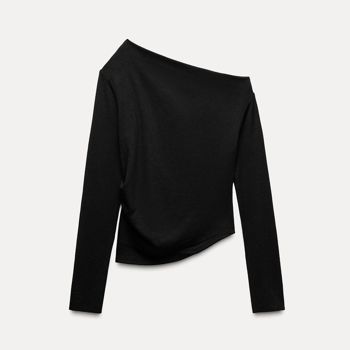 Moudda ZARA - Top Asymétrique Doux Manches Longues - Tunisie 1