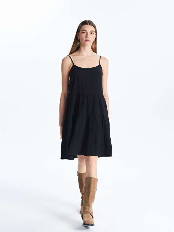 Moudda LC Waikiki - Robe manches courtes en tissu pour Femme - Tunisie 1