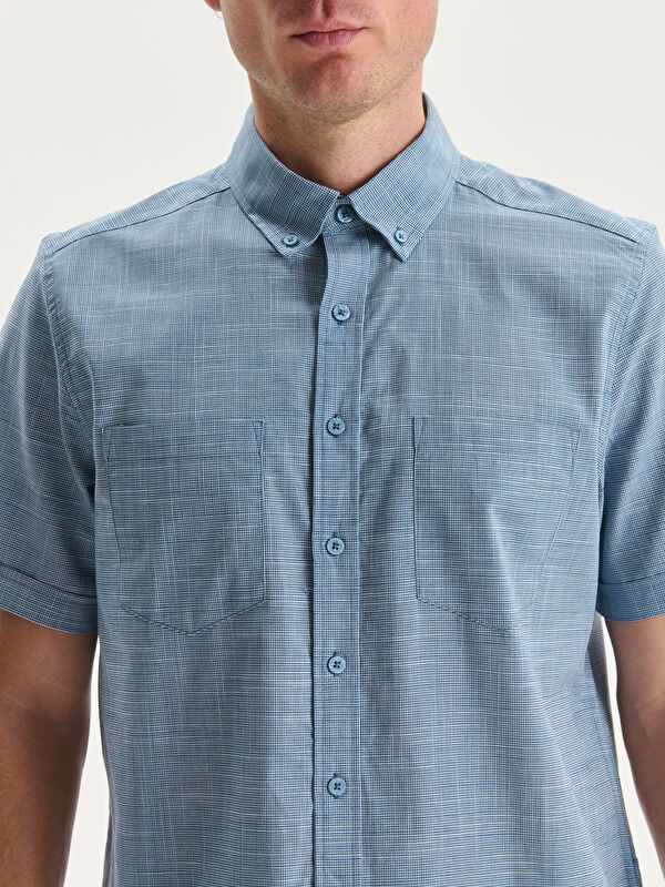 Moudda LC Waikiki - Chemise à carreaux manches courtes en tissu tissé pour Homme - Tunisie 3