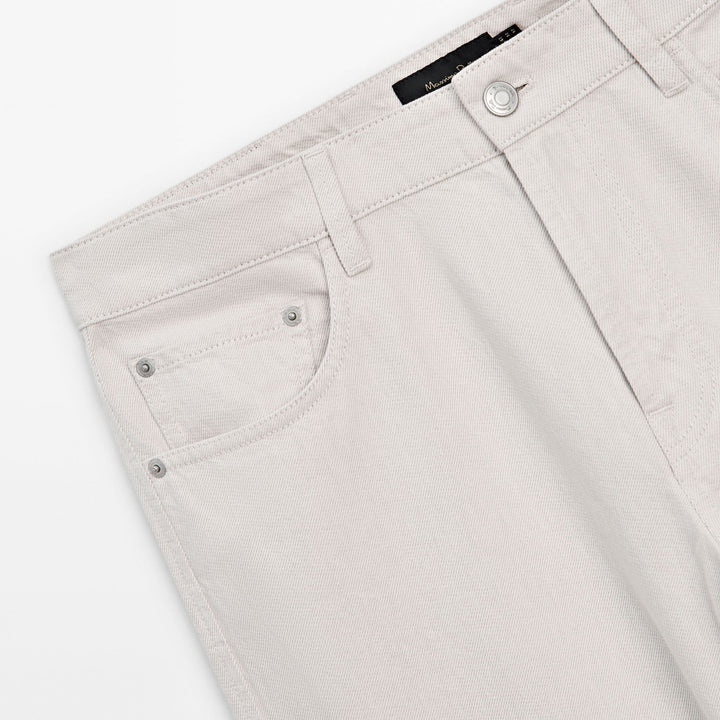 Moudda Massimo Dutti - Pantalon jean couleur denim coupe fuselée - Tunisie 5