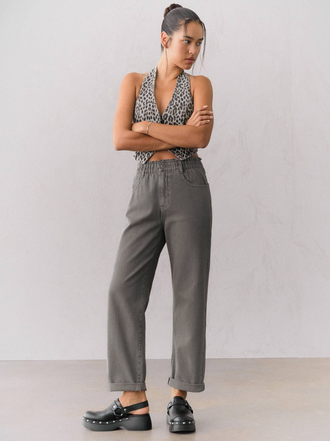 Moudda PULL & BEAR - Pantalon Paperbag Droit - Tunisie 1