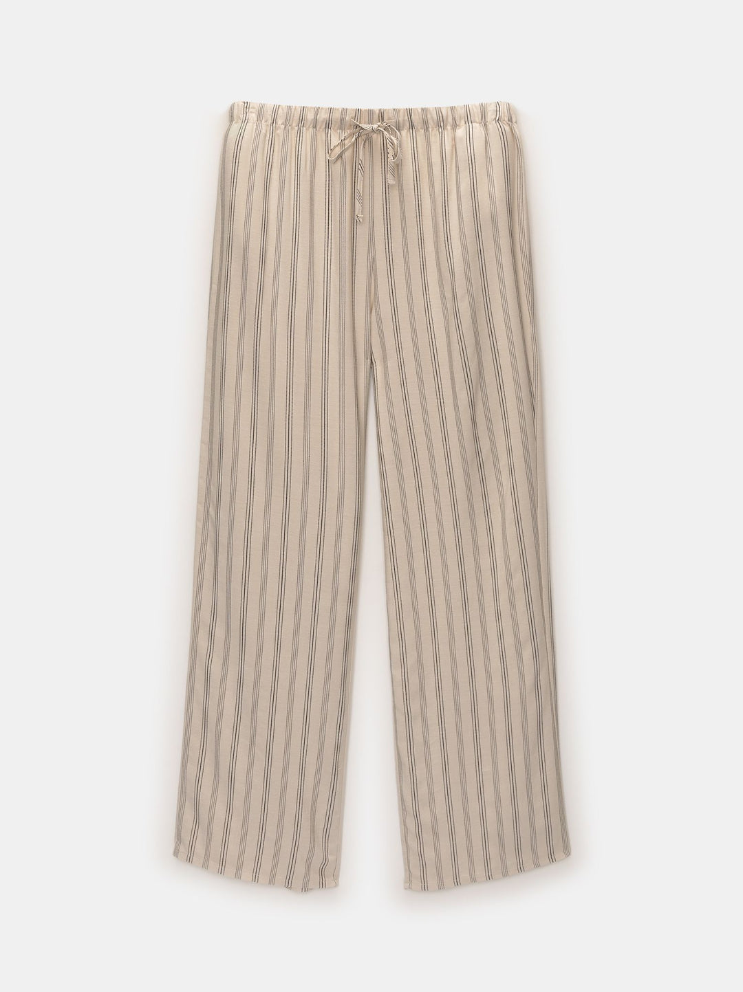 Moudda PULL & BEAR - Pantalon Jambe Large Rayures Écru - Tunisie 1
