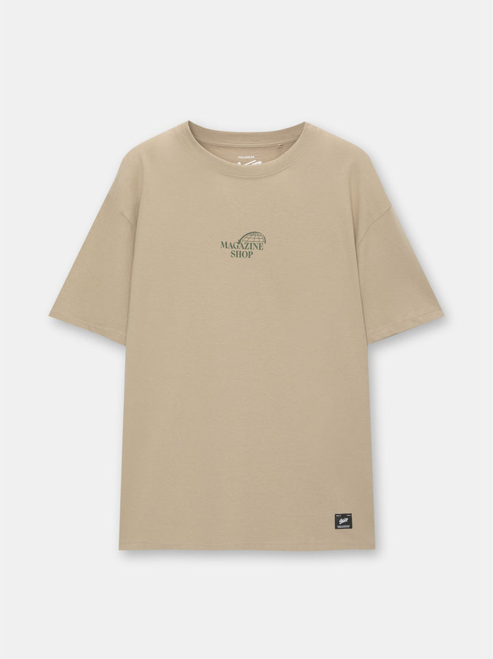 Moudda PULL & BEAR - T-Shirt Demi-Manches Text To Text Arena Puff Print - Tunisie 1