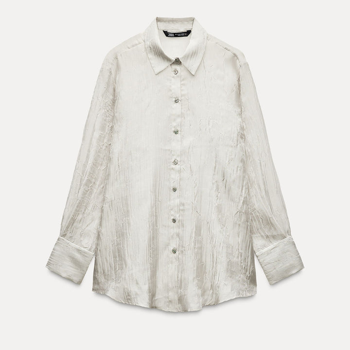 Moudda ZARA - Set chemise manches longues organza froissé - Tunisie 2