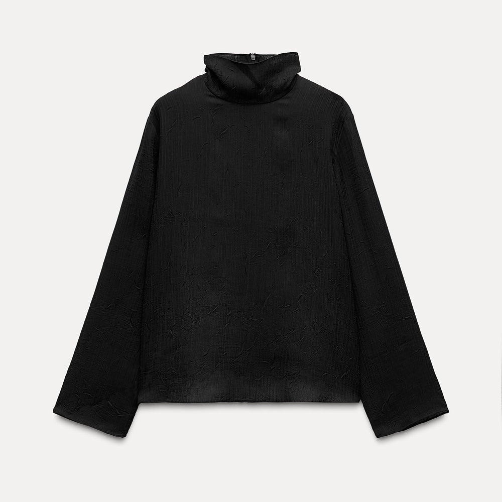 Moudda ZARA - Chemise col haut tissu froissé - Tunisie 2