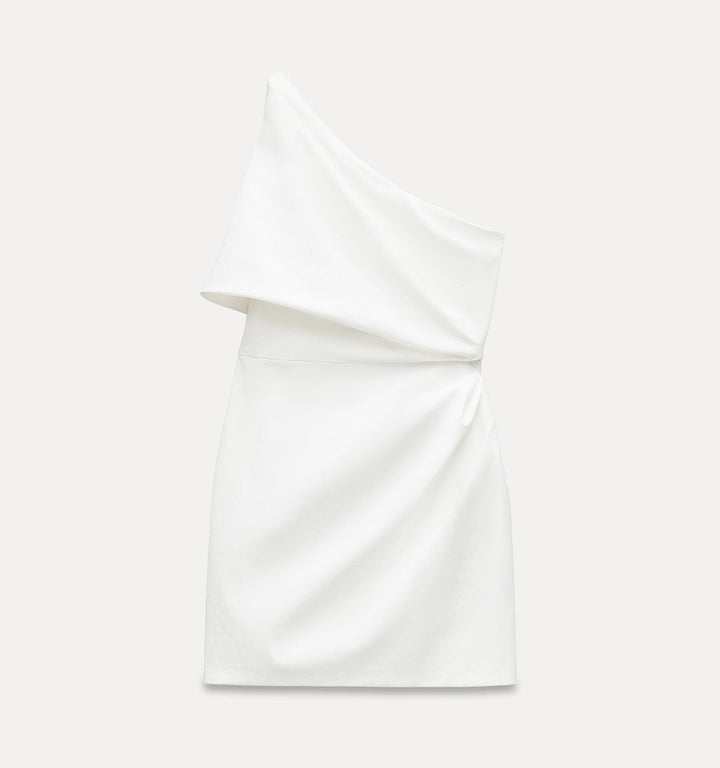 Moudda ZARA - Robe courte drapée asymétrique - Tunisie 2