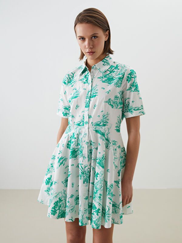 Moudda LC Waikiki - Robe manches courtes en tissu pour Femme - Tunisie 2