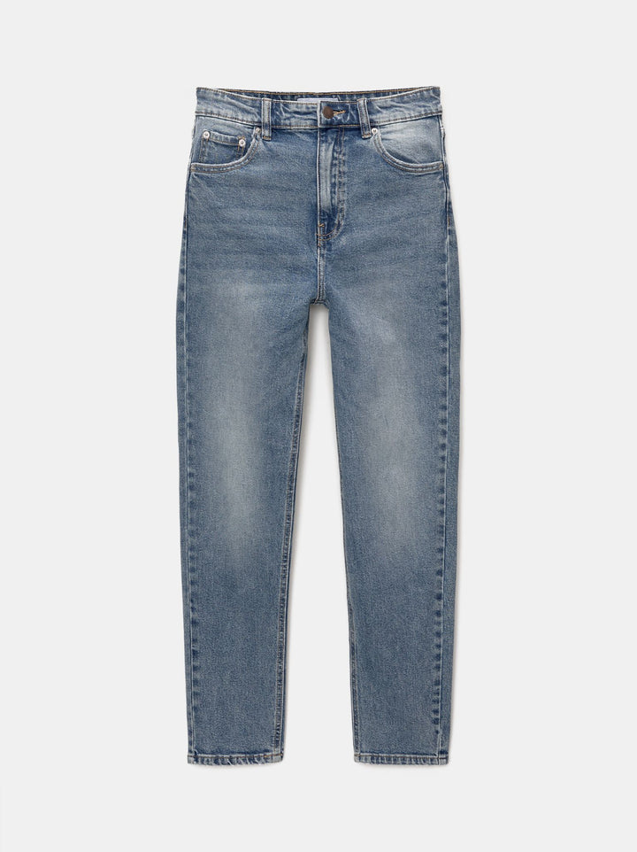 Moudda PULL & BEAR - Pantalon Mom Confort Bleu Moyen - Tunisie 3