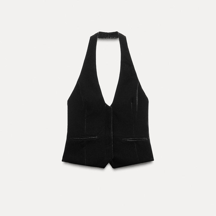 Moudda ZARA - Haut velours bustier à boutons - Tunisie 1
