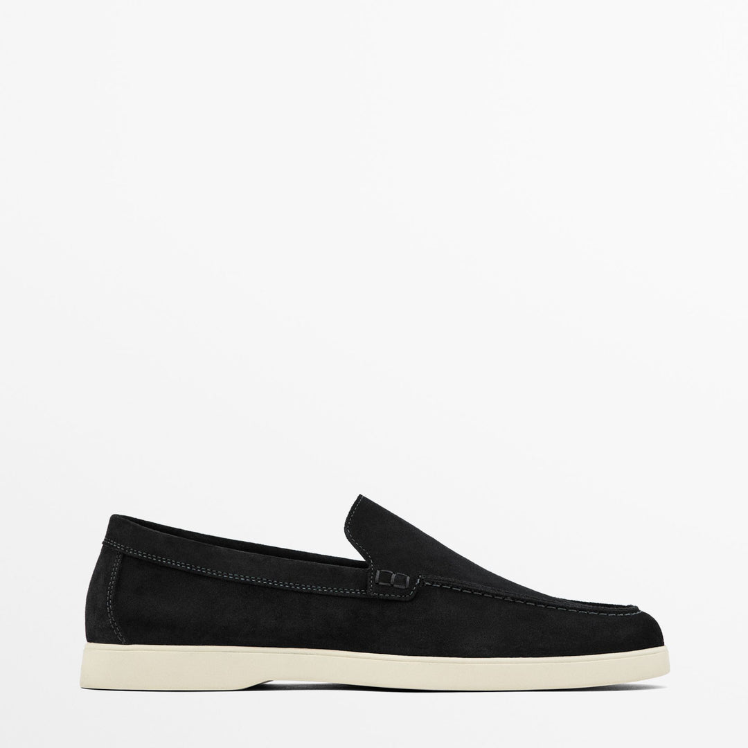 Moudda Massimo Dutti - Mocassin daim bleu - Tunisie 5