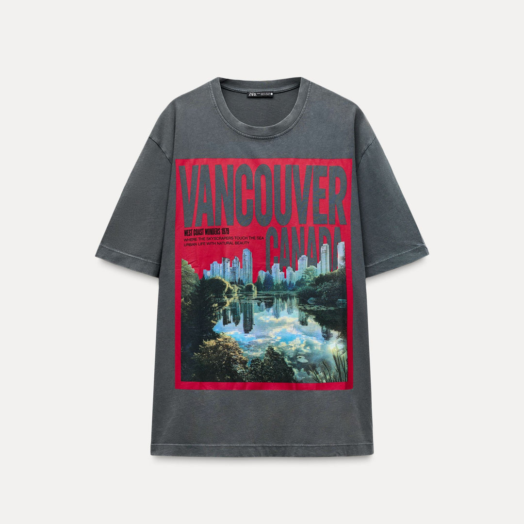 Moudda ZARA - T-shirt imprimé villes - Tunisie 1