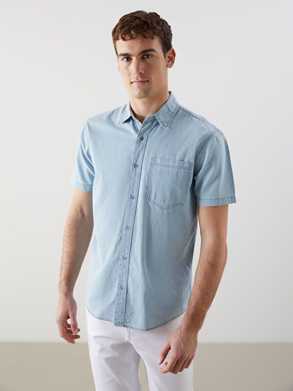 Moudda LC Waikiki - Chemise en jean manches courtes pour Homme - Tunisie 1
