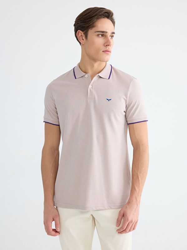Moudda LC Waikiki - T-shirt col polo basique manches courtes en jersey pour Homme - Tunisie 1