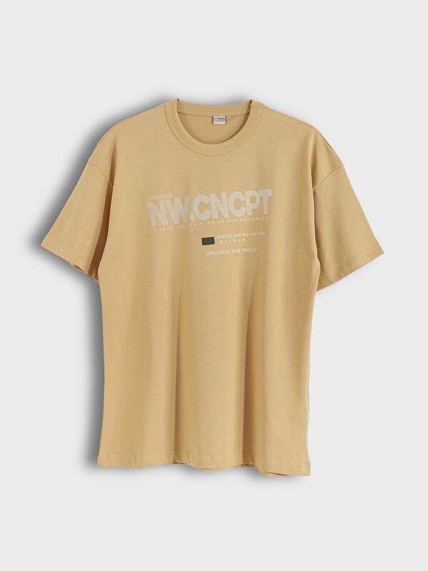 Moudda LC Waikiki - T-shirt en jersey manches courtes Garçon Beige - Tunisie 1