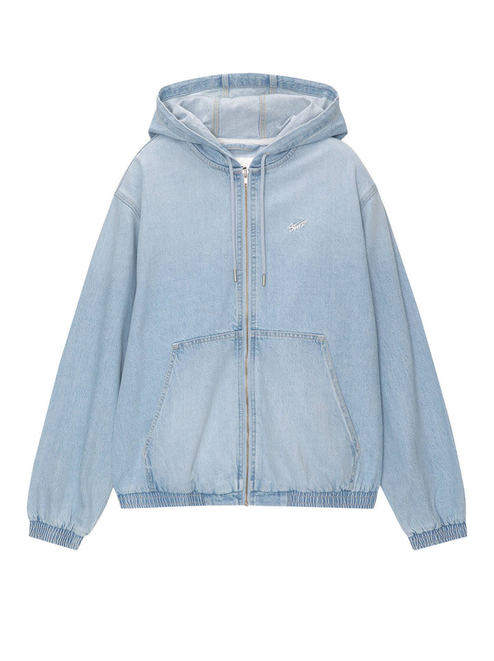 Moudda PULL & BEAR - Veste Denim Capuche à Fermeture Noir STWD - Tunisie 7