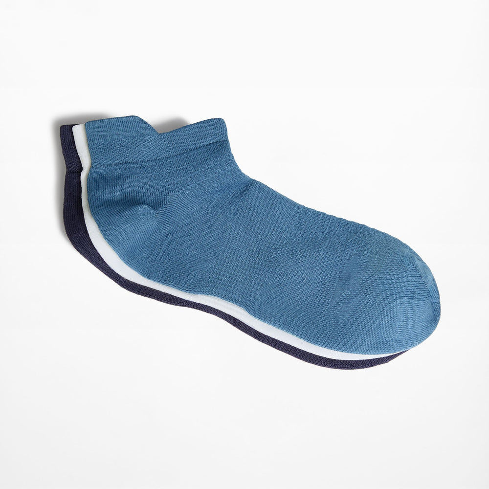 Moudda Oysho - Pack 3 Chaussettes Sneaker Polyamide Bleues - Tunisie 2