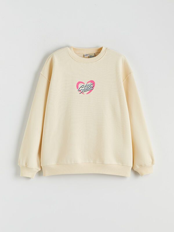 Moudda LC Waikiki - Sweatshirt en jersey - Sous licence couleur Beige peau pour filles - Tunisie 1