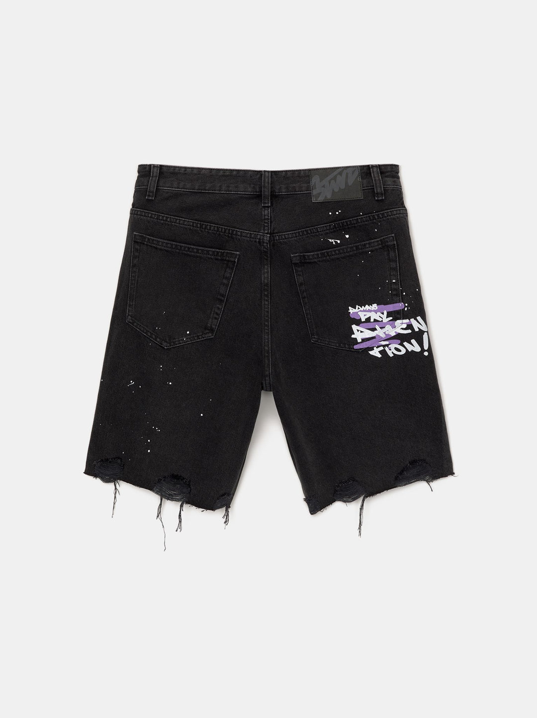 Moudda PULL & BEAR - Bermuda Denim Straight Déchiré Imprimés - Tunisie 4