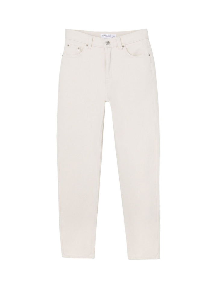 Moudda PULL & BEAR - Pantalon Mom Blanc - Tunisie 2