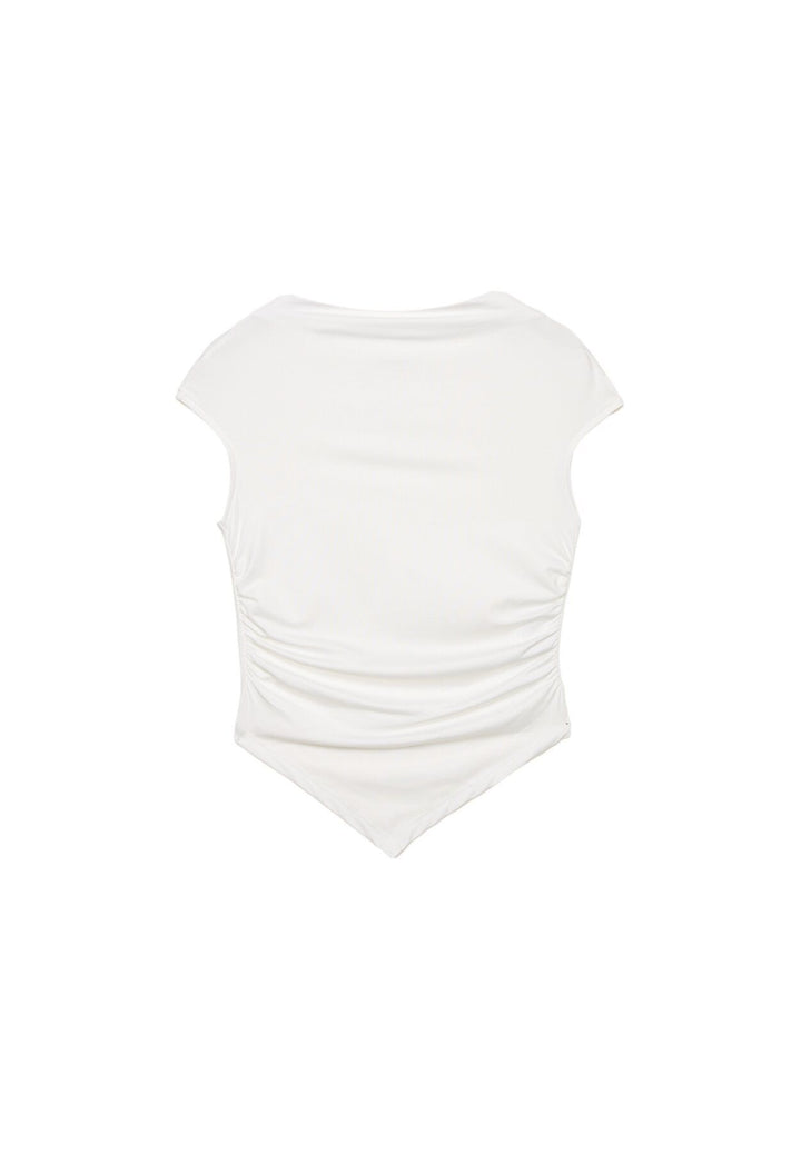 Moudda STRADIVARIUS - T-Shirt Regular Mini Manches avec Foulard - Tunisie 1