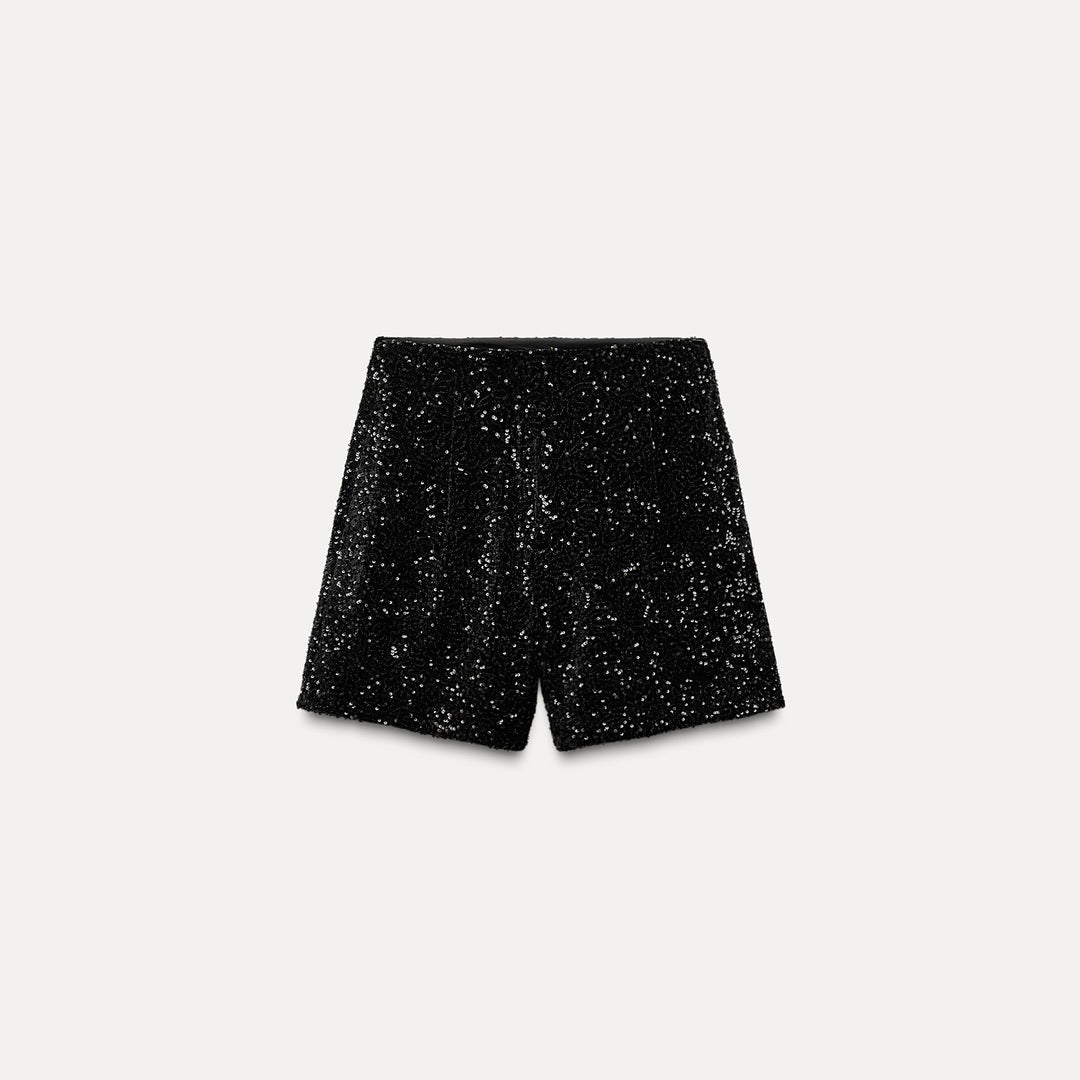 Moudda ZARA - Ensemble bermuda taille haute plissée pailletée - Tunisie 2