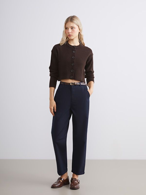 Moudda LC Waikiki - Pantalon tissé moyen Femme Marine - Tunisie 1