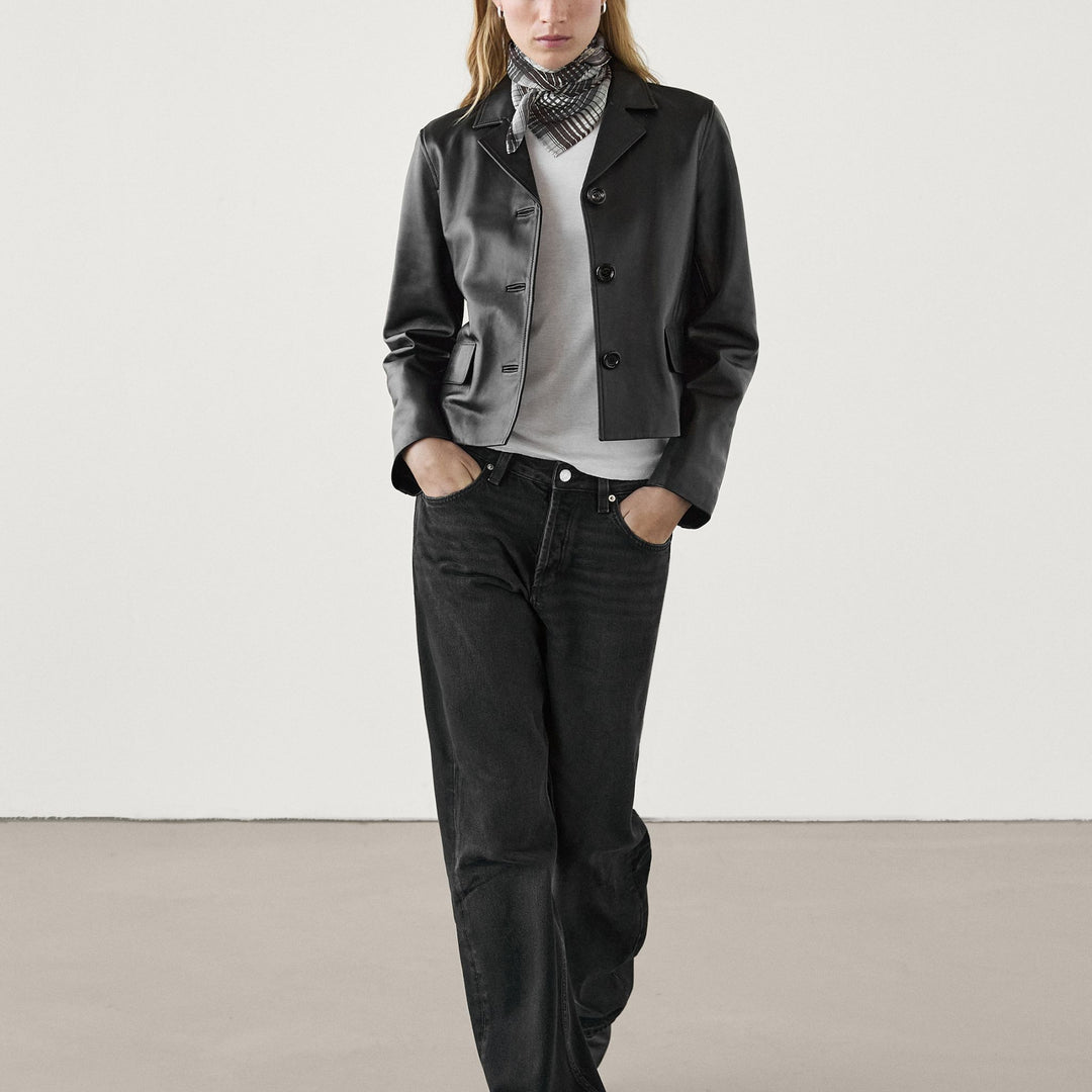 Moudda Massimo Dutti - Jean taille mi-haute jambe large longueur complète - recyclé - Tunisie 8