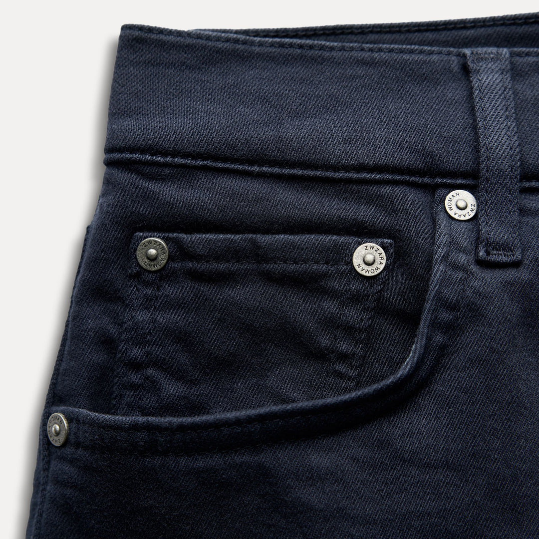 Moudda ZARA - Jean bootcut court bleu marine - Tunisie 4