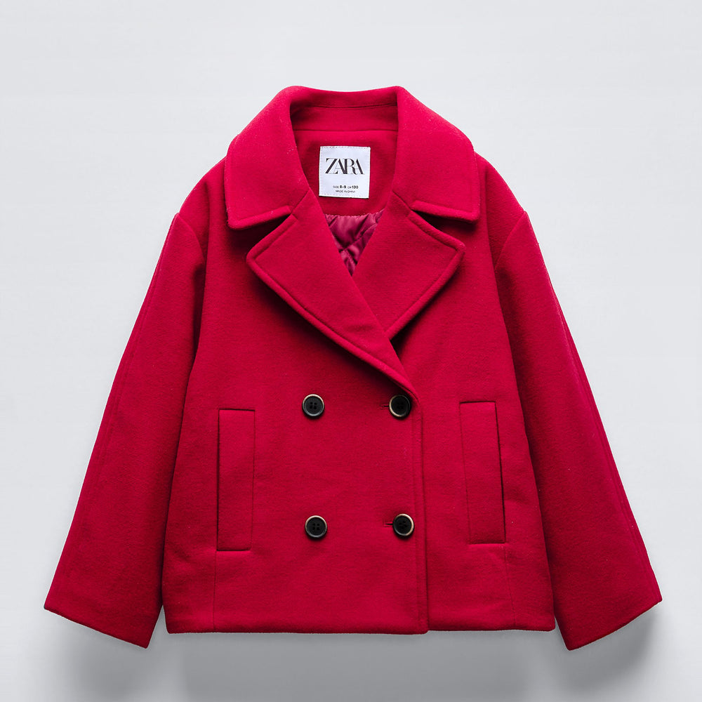 Moudda ZARA - Manteau fille lainage rouge - Tunisie 2