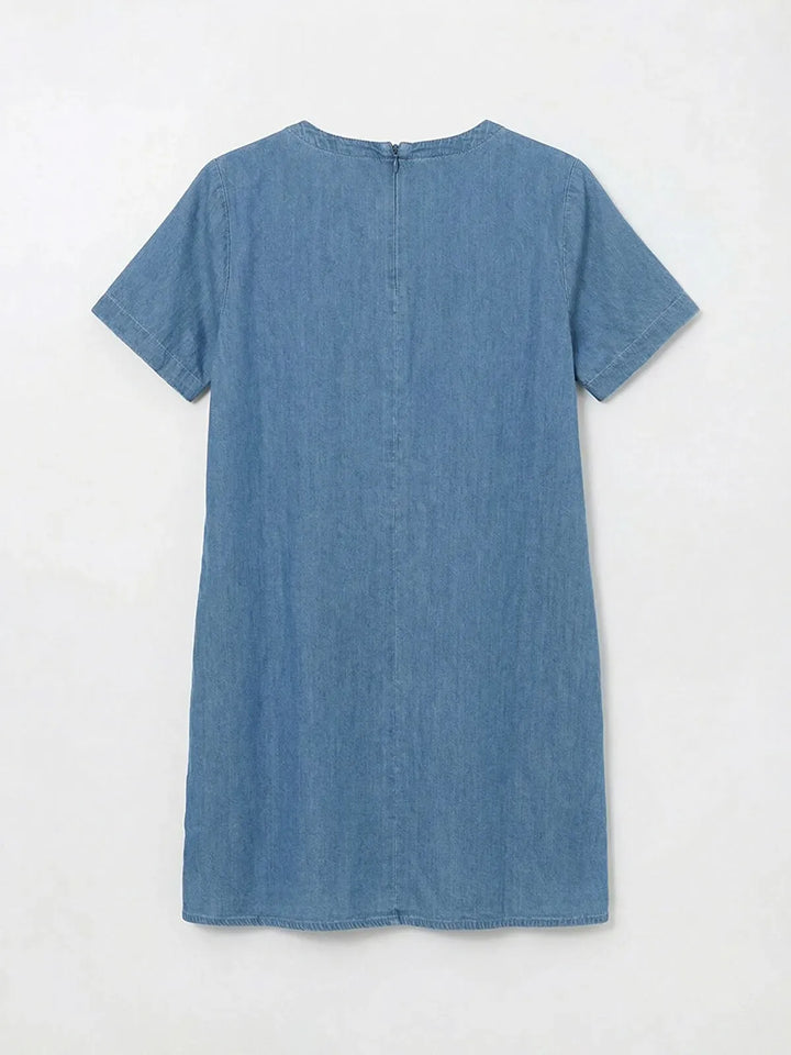 Moudda LC Waikiki - LCWAIKIKI Classic Crew Neck Mini Denim Dress - Tunisie 6