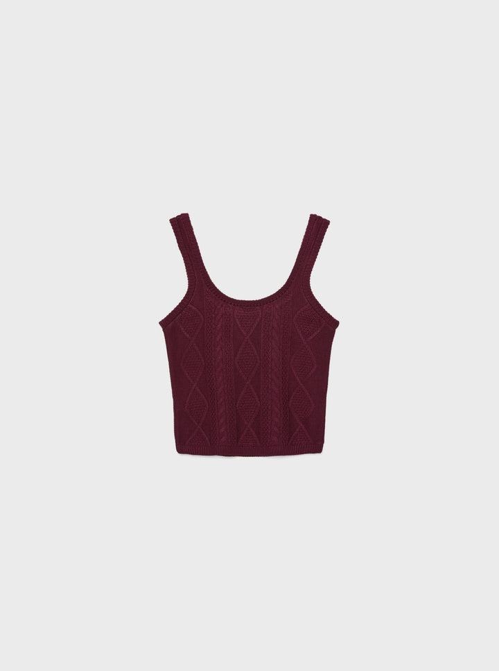 Moudda STRADIVARIUS - Top à Tresses en Maille - Tunisie 3