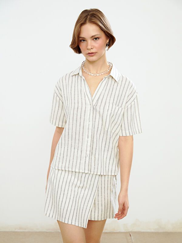 Moudda LC Waikiki - Chemise manches courtes en tissu pour Femme - Tunisie 2