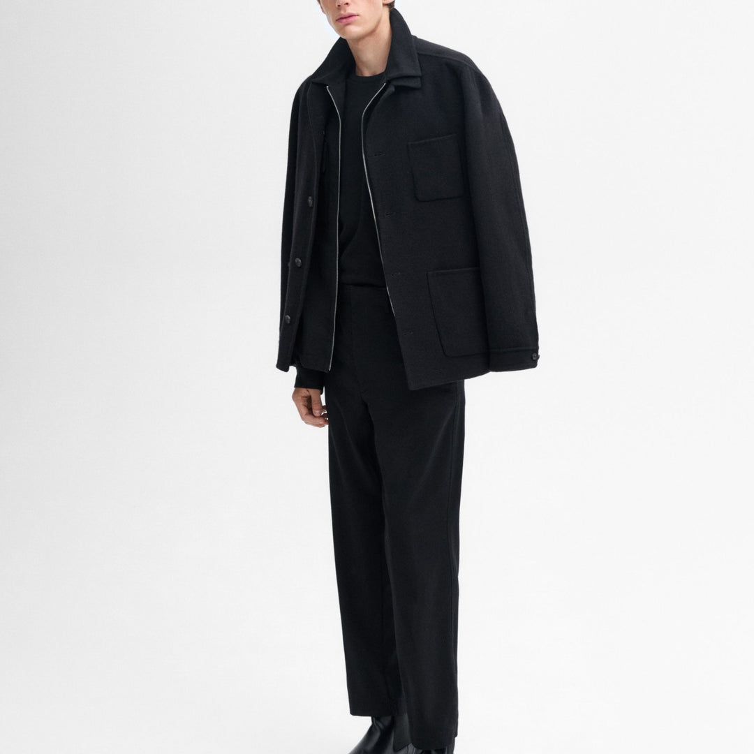 Moudda Massimo Dutti - Pantalon flanelle noire – ensemble élégant - Tunisie 8