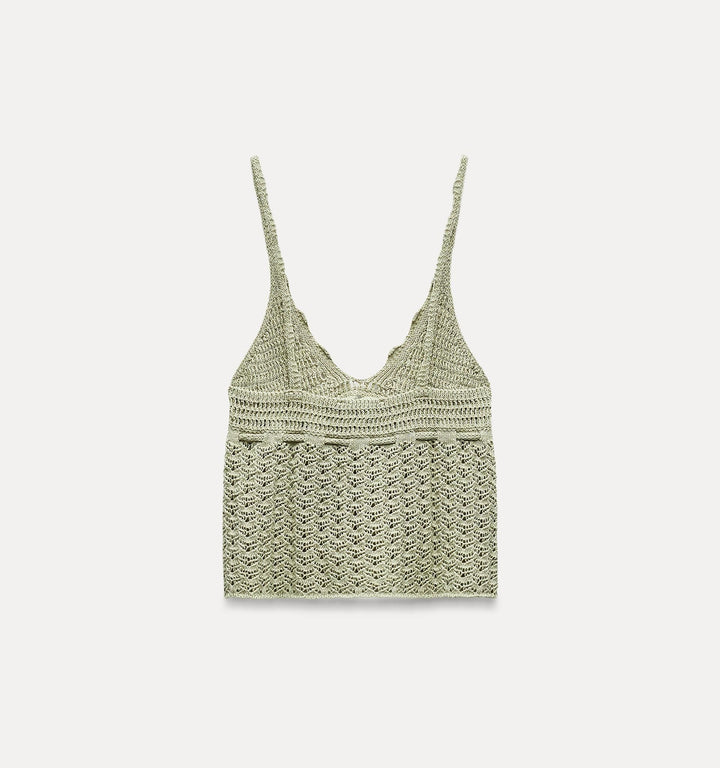 Moudda ZARA - Haut bretelles en crochet, nœud - Tunisie 1