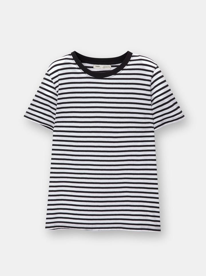 Moudda PULL & BEAR - Body Basique Demi-Manches Col Rond Rayé - Tunisie 1