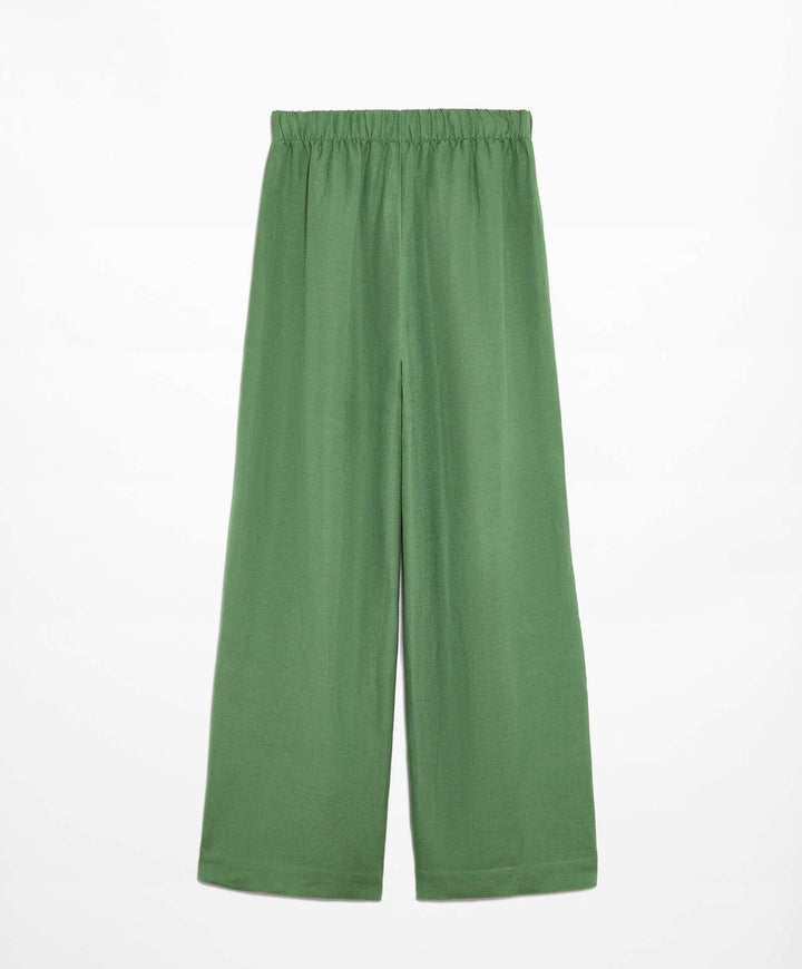 Moudda Oysho - Pantalon Lin avec Finitions Latérales Taille Haute - Tunisie 3