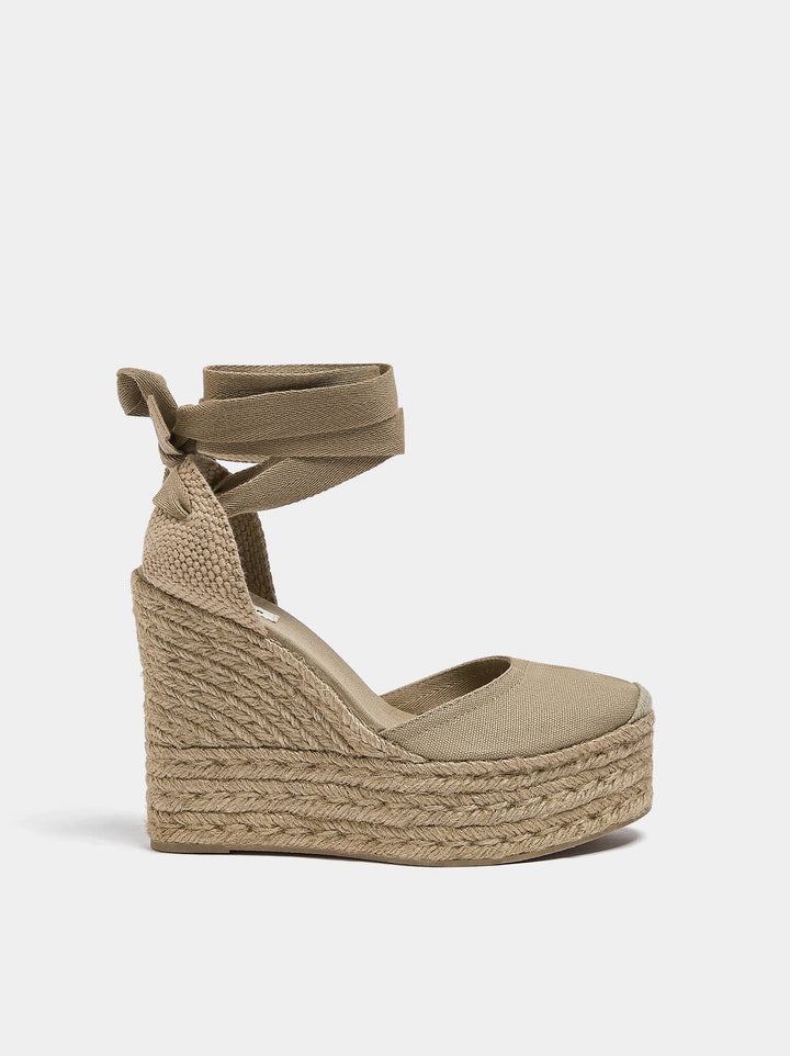 Moudda PULL & BEAR - Espadrilles à Talon Brisé à Lacets - Tunisie 3