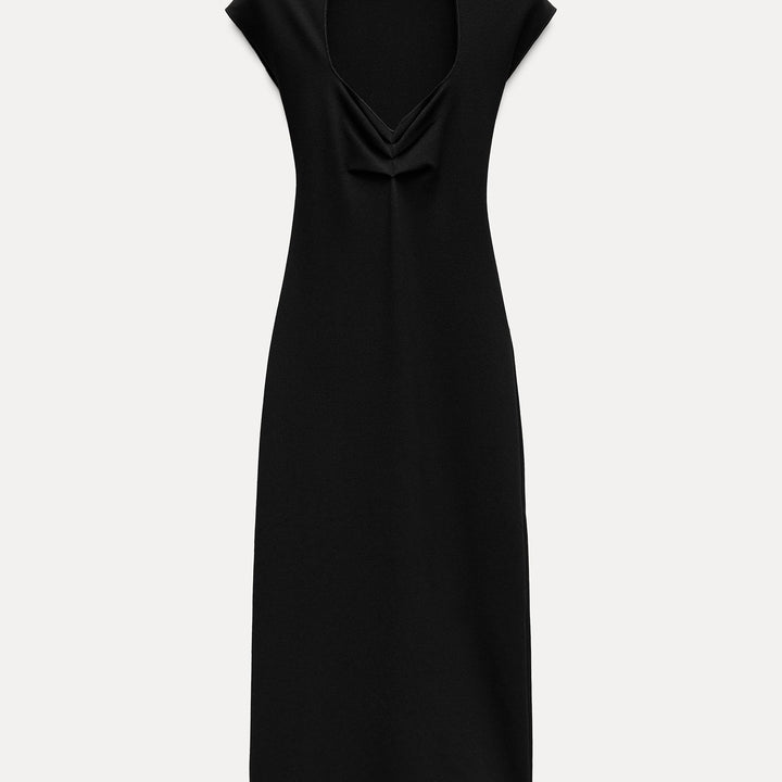 Moudda ZARA - Robe Midi Maille Stretch Froncée - Tunisie 1