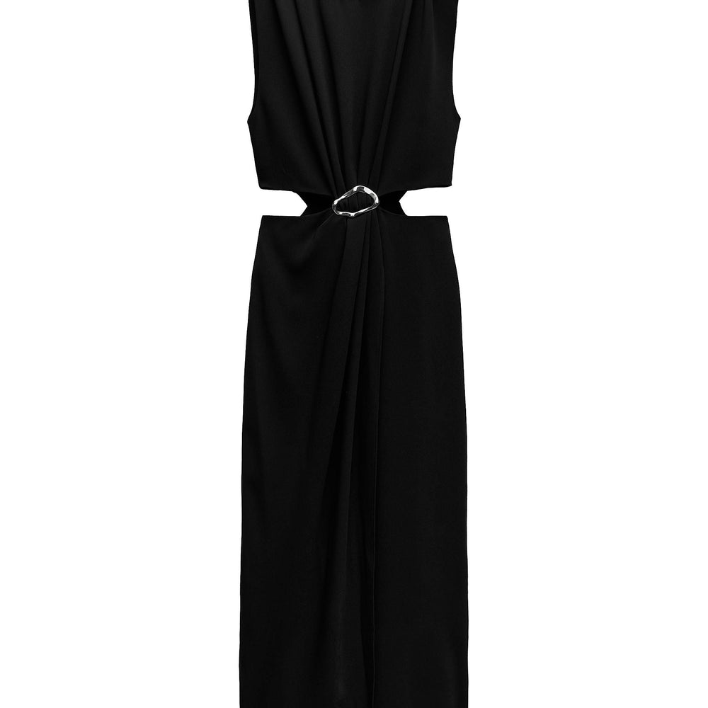 Moudda ZARA - Robe mi-longue crêpe découpe avec boucle - Tunisie 2
