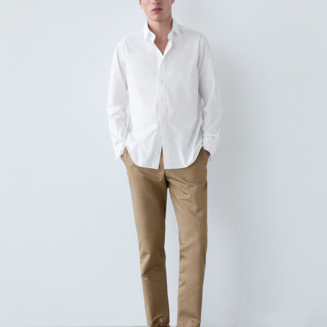 Moudda Massimo Dutti - Pantalon sergé coton/lin coupe fuselée - Tunisie 7