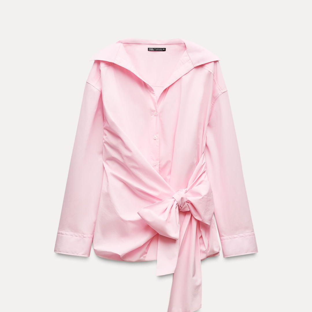 Moudda ZARA - Chemise oversized popeline nœud - Tunisie 1