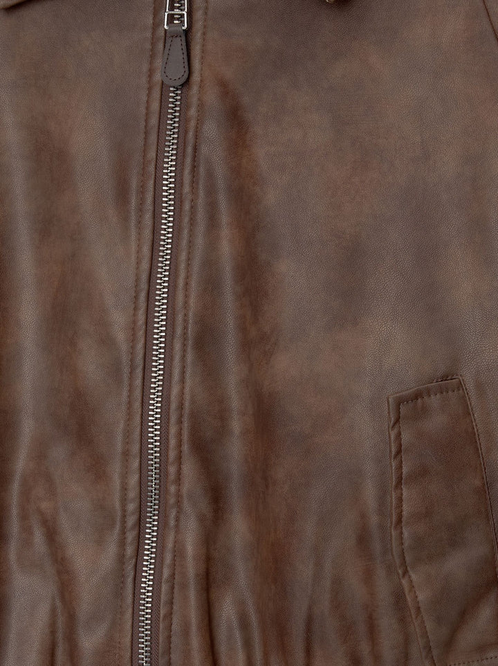 Moudda PULL & BEAR - Veste PU Col Camisero Lavé - Tunisie 2