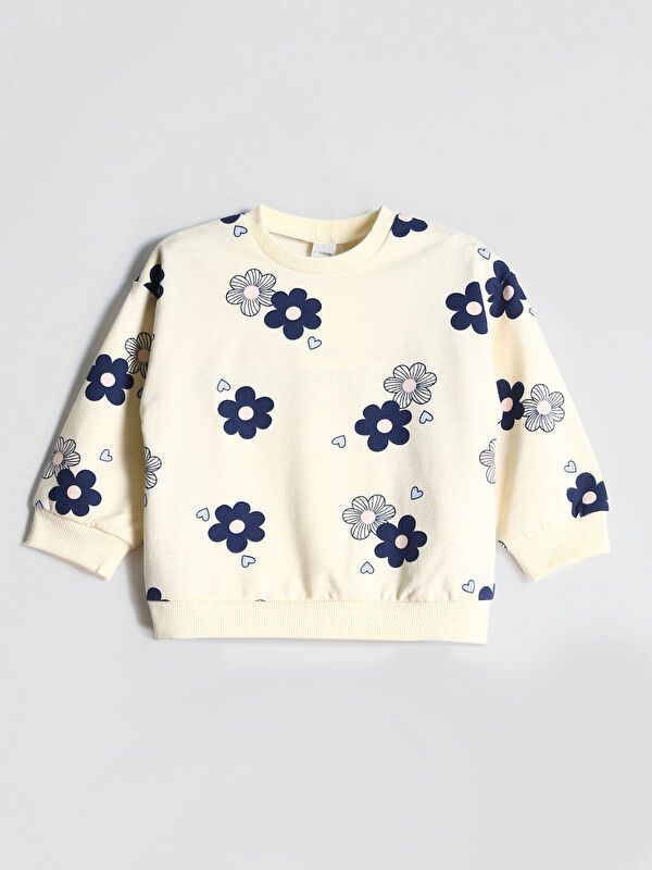 Moudda LC Waikiki - Sweatshirt en jersey Fille Imprimé écru - Tunisie 1
