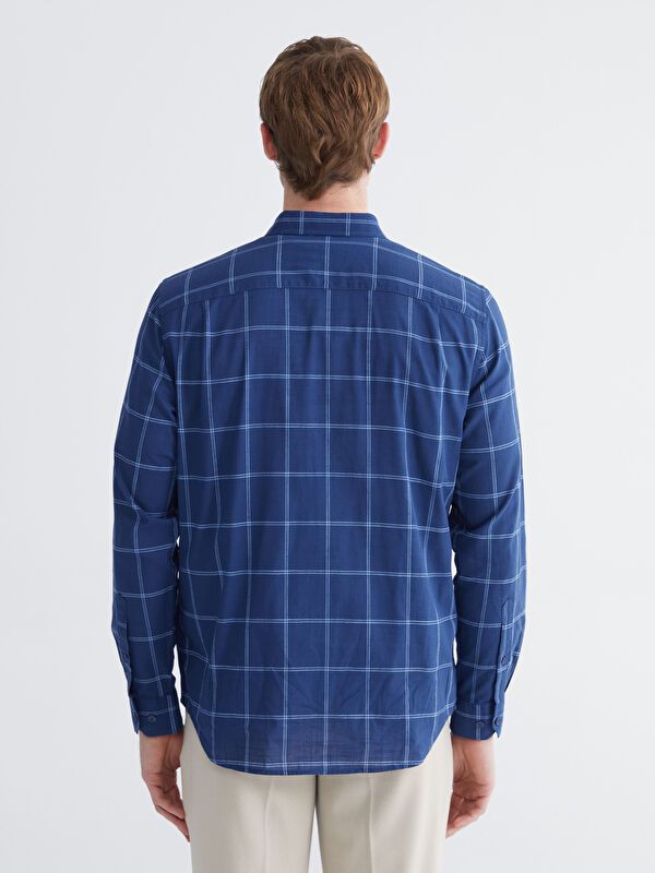 Moudda LC Waikiki - Chemise à carreaux manches longues en tissu pour Homme - Tunisie 4