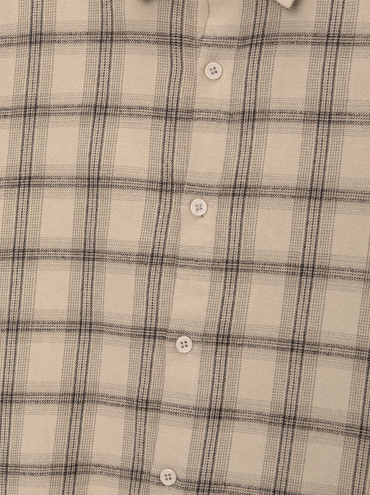 Moudda PULL & BEAR - Chemise Manches Longues Lavage Acide Écru - Tunisie 1